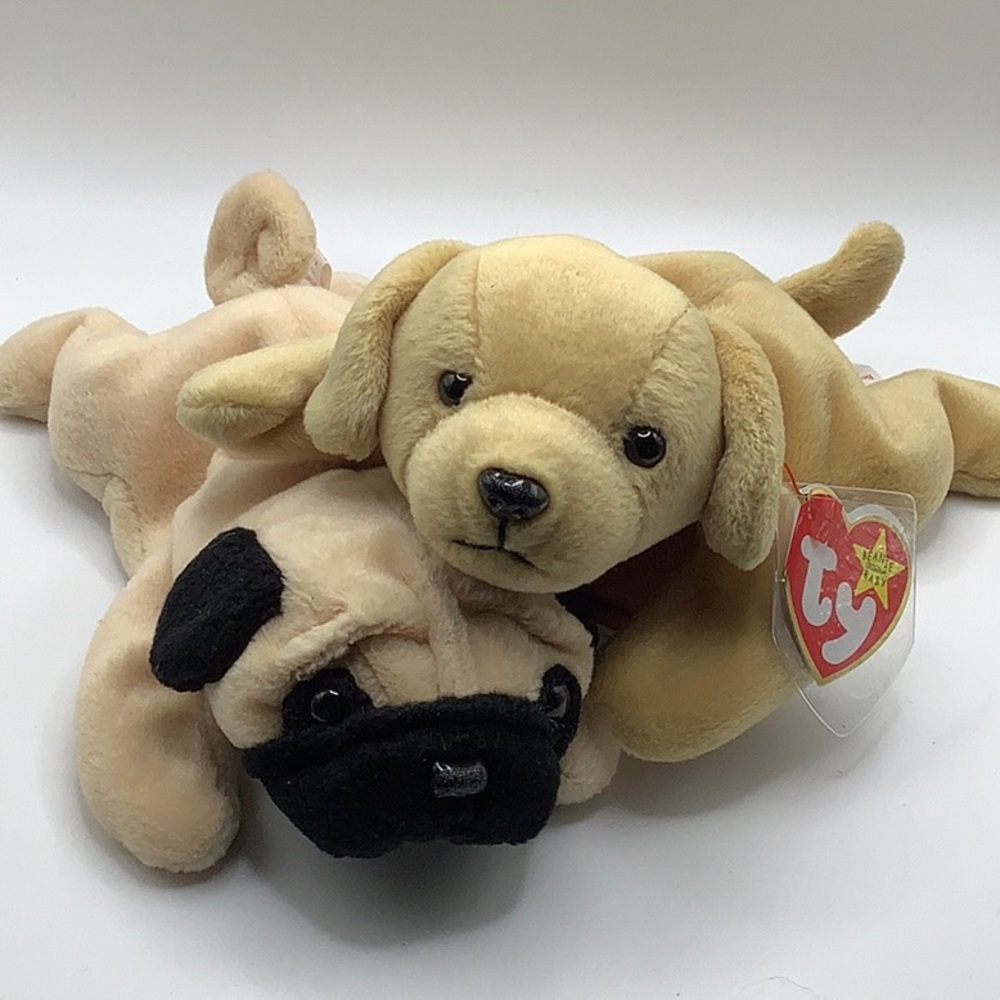 Fetch and Pugsly Beanie babies
